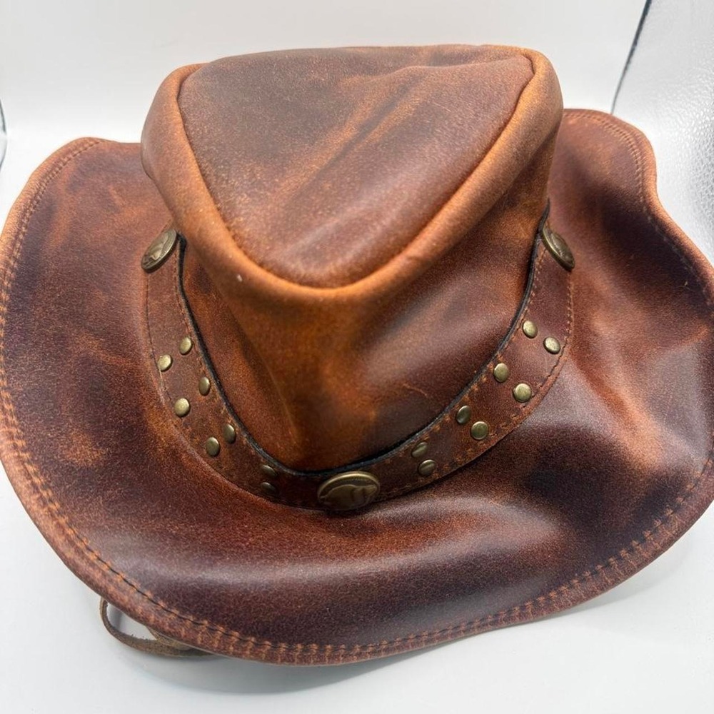 Sidewinder Headwear Australian Style Leather Cowboy Hat – Size M
